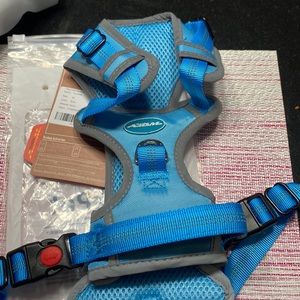 Dog vest harness think pet M blue nylon